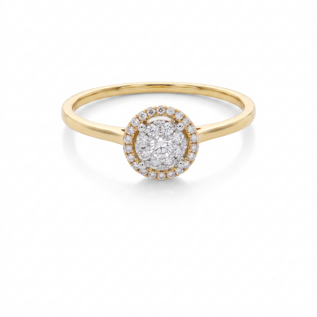 Anillo Oro Amarillo con Diamantes 0,20 ct | AN-14606