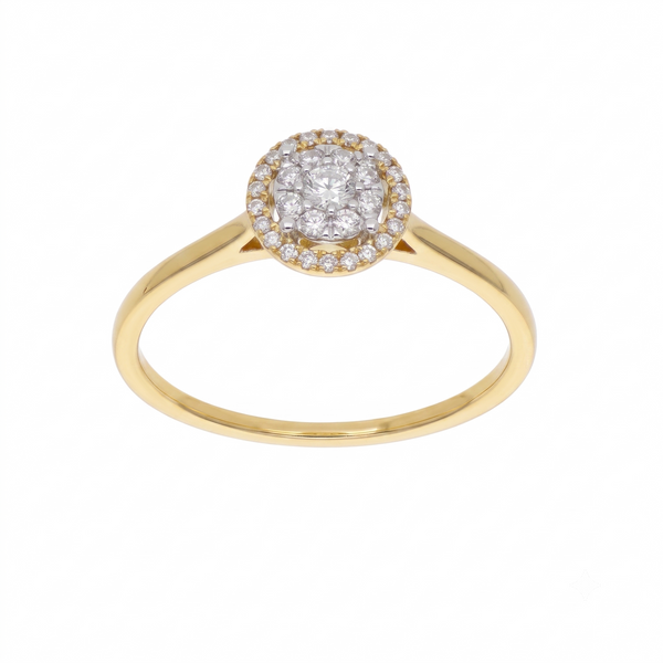 Anillo Oro Amarillo con Diamantes 0,20 ct | AN-14606