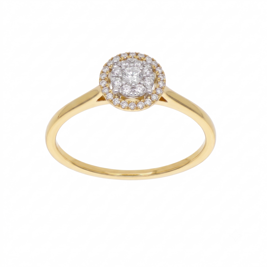Anillo Oro Amarillo con Diamantes 0,20 ct | AN-14606