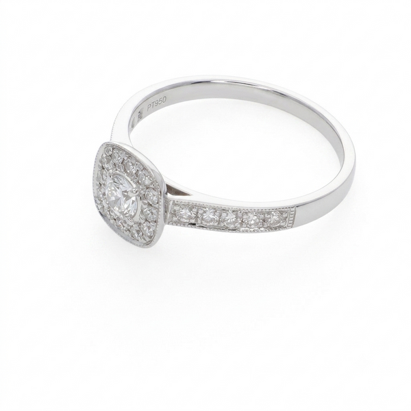Anillo Platino con Diamantes 0,52 ct | AN-14607