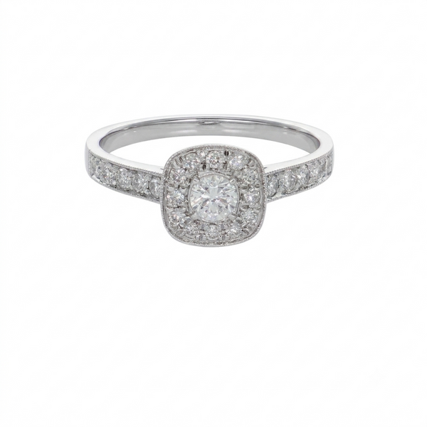 Anillo Platino con Diamantes 0,52 ct | AN-14607