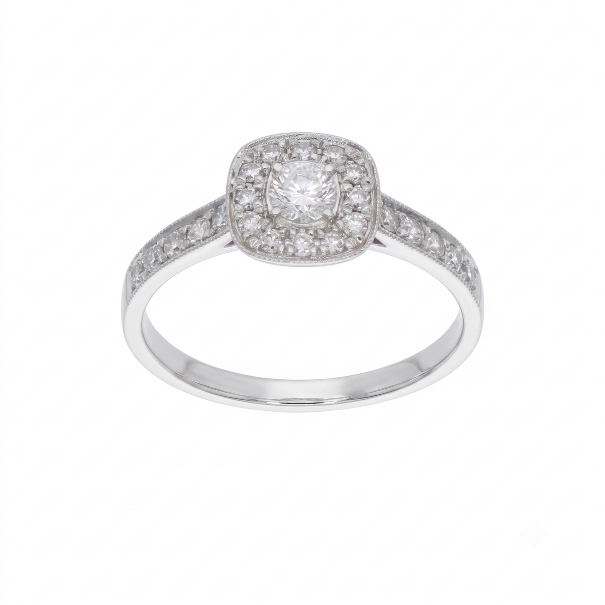 Anillo Platino con Diamantes 0,52 ct | AN-14607
