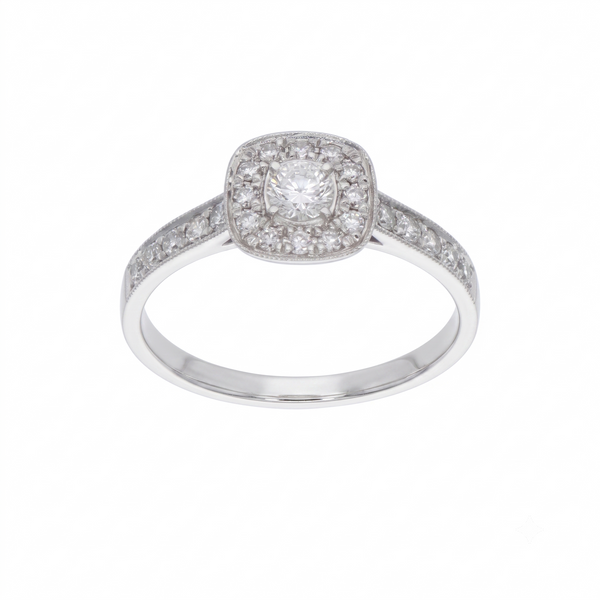 Anillo Platino con Diamantes 0,52 ct | AN-14607
