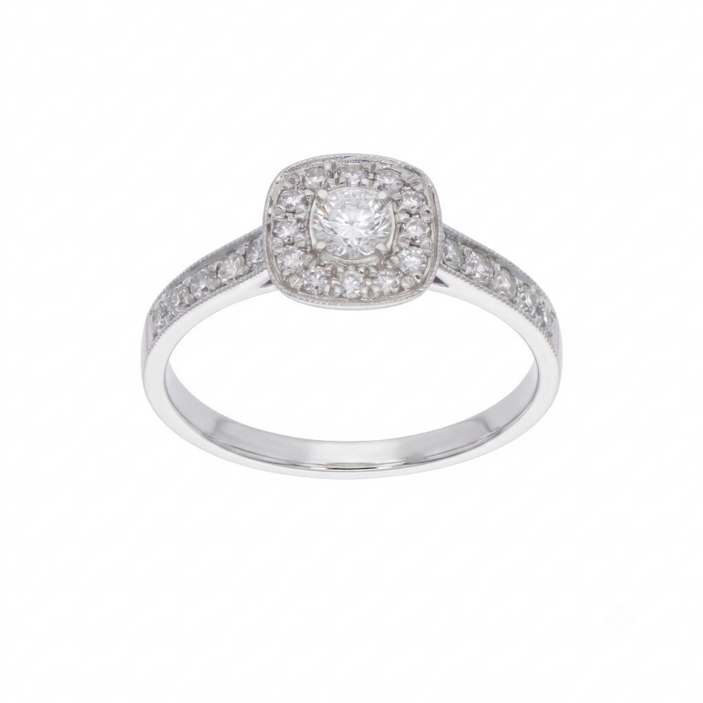 Anillo Platino con Diamantes 0,52 ct | AN-14607