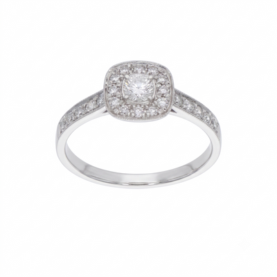 Anillo Platino con Diamantes 0,52 ct | AN-14607