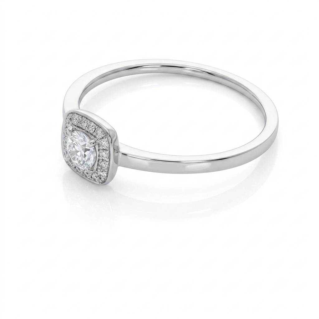 Anillo Platino con Diamantes 0,26 ct | AN-14608