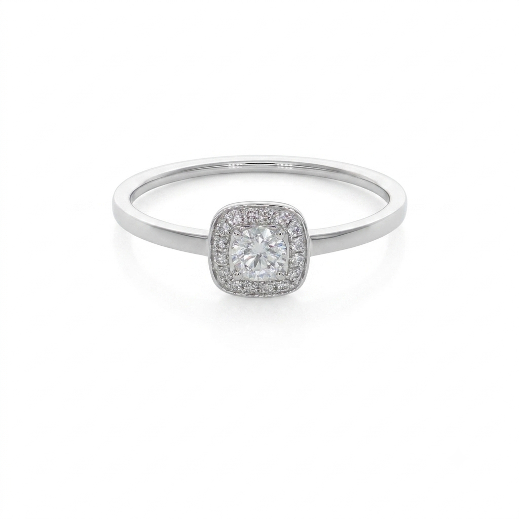 Anillo Platino con Diamantes 0,26 ct | AN-14608