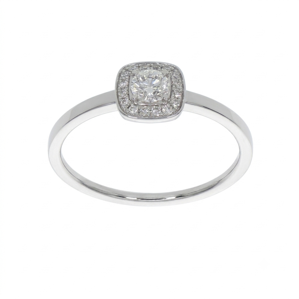 Anillo Platino con Diamantes 0,26 ct | AN-14608
