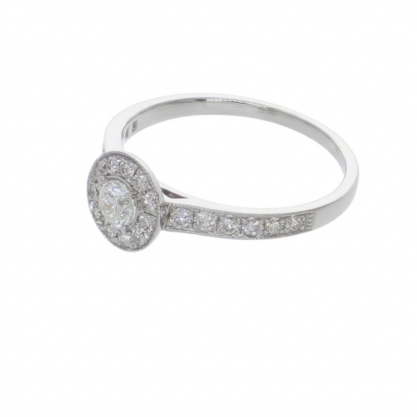 Anillo Platino con Diamantes 0,49 ct | AN-14609