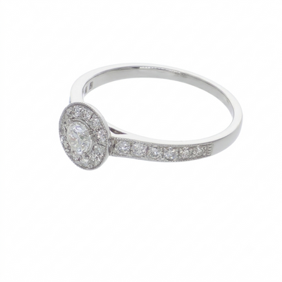 Anillo Platino con Diamantes 0,49 ct | AN-14609