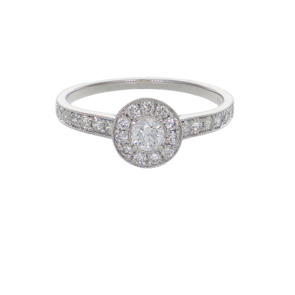 Anillo Platino con Diamantes 0,49 ct | AN-14609
