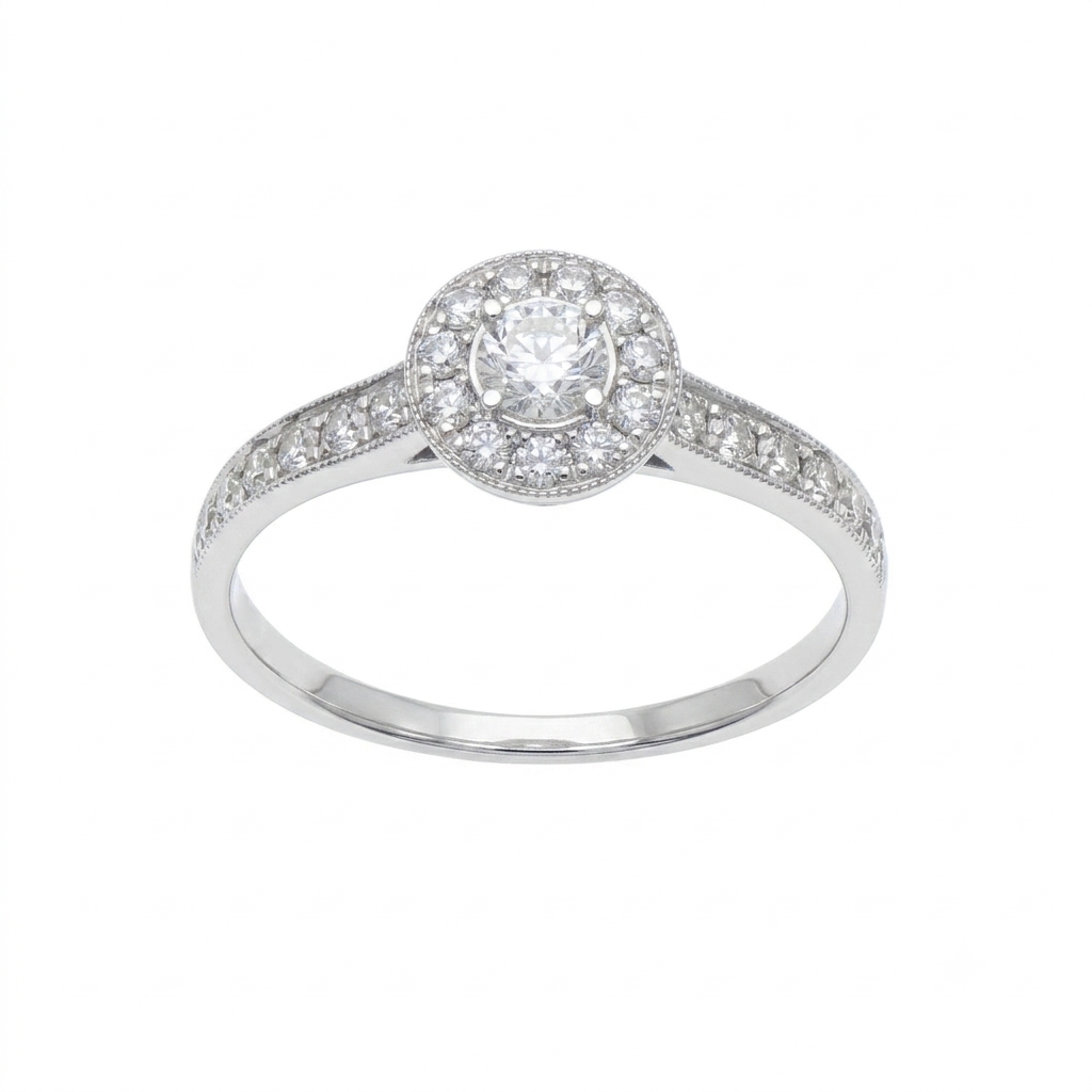 Anillo Platino con Diamantes 0,49 ct | AN-14609