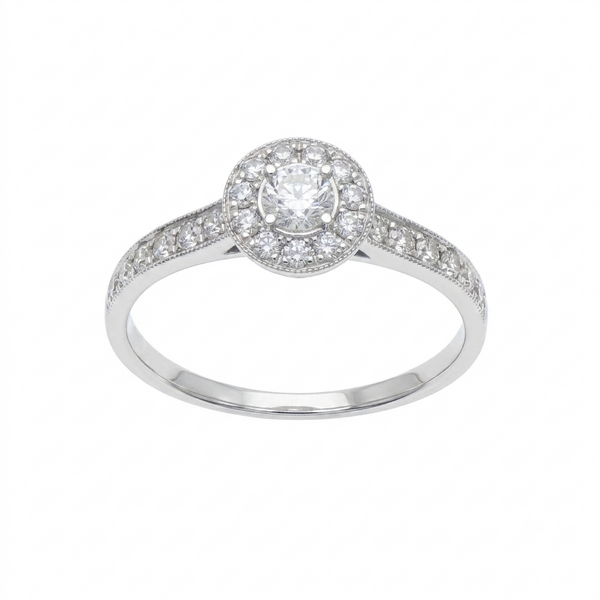 Anillo Platino con Diamantes 0,49 ct | AN-14609