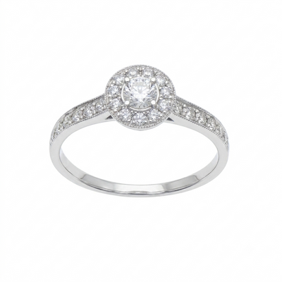 Anillo Platino con Diamantes 0,49 ct | AN-14609