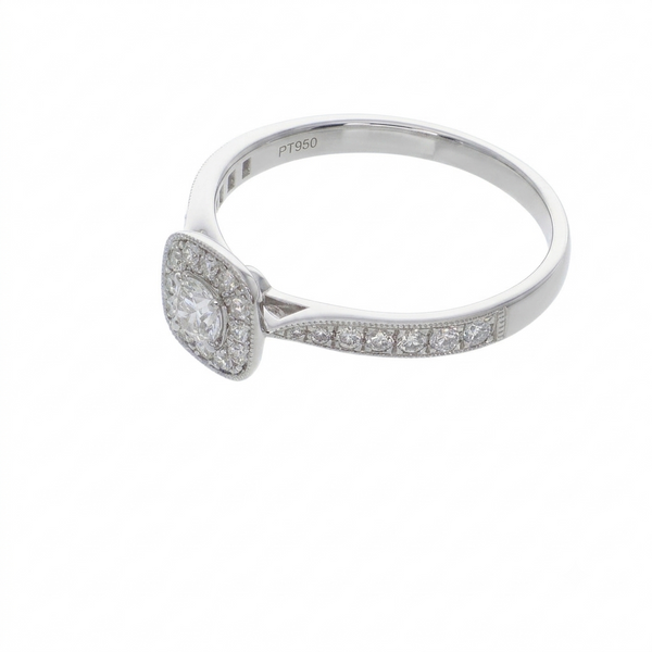 Anillo Platino con Diamantes 0,50 ct | AN-14611