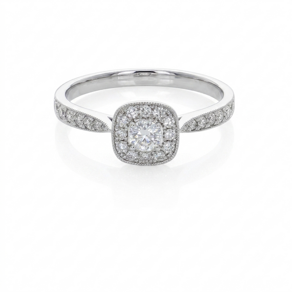 Anillo Platino con Diamantes 0,50 ct | AN-14611