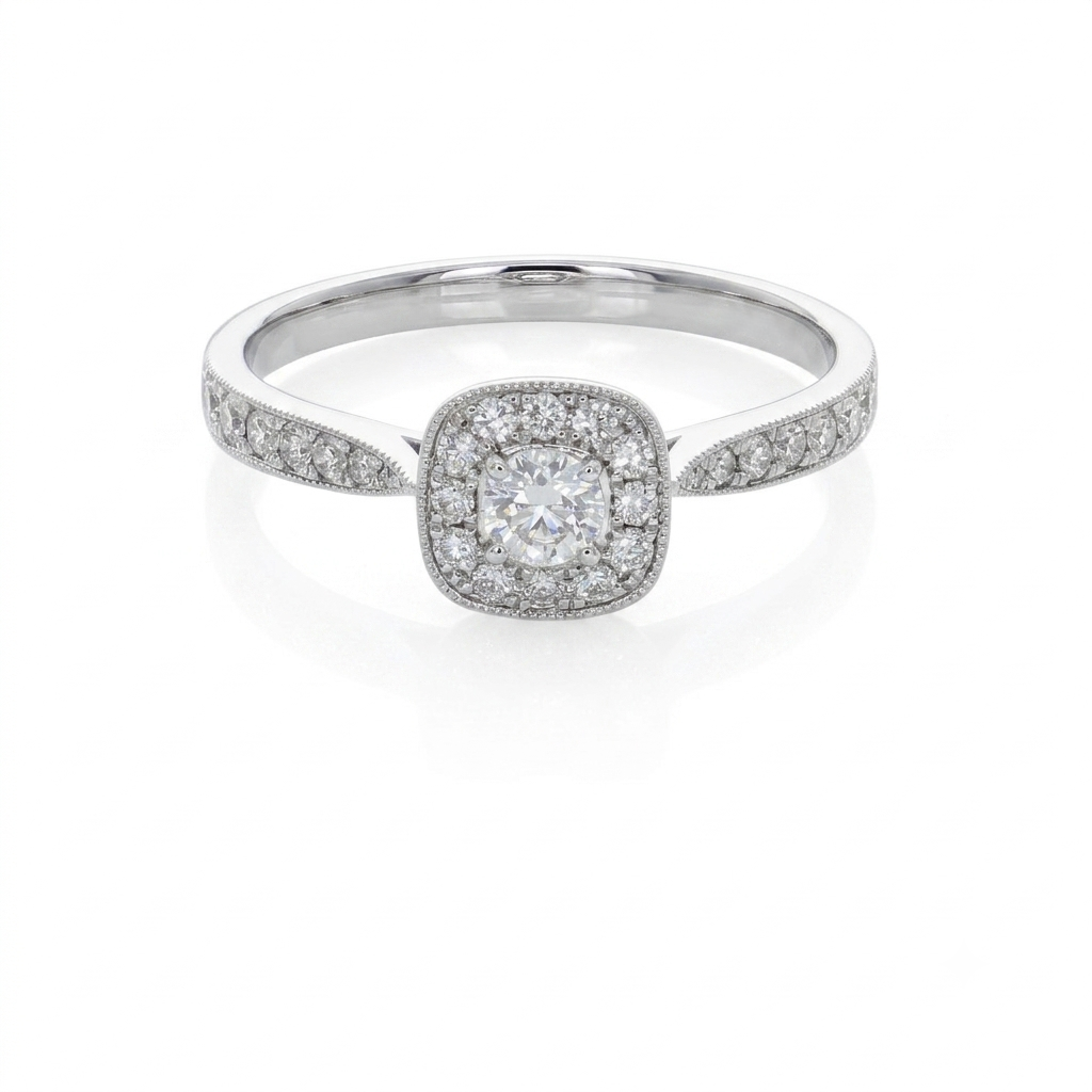 Anillo Platino con Diamantes 0,50 ct | AN-14611