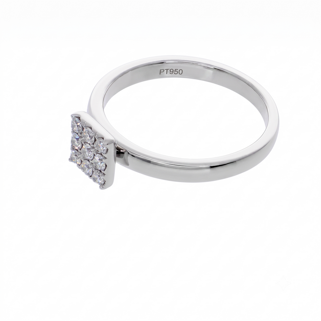 Anillo Platino con Diamantes 0,19 ct | AN-14612