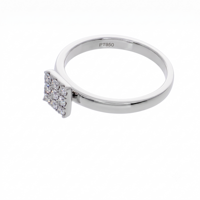 Anillo Platino con Diamantes 0,19 ct | AN-14612