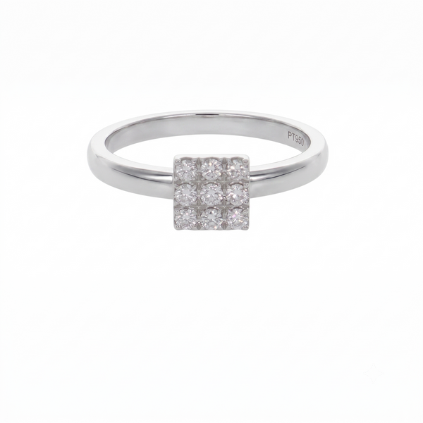 Anillo Platino con Diamantes 0,19 ct | AN-14612