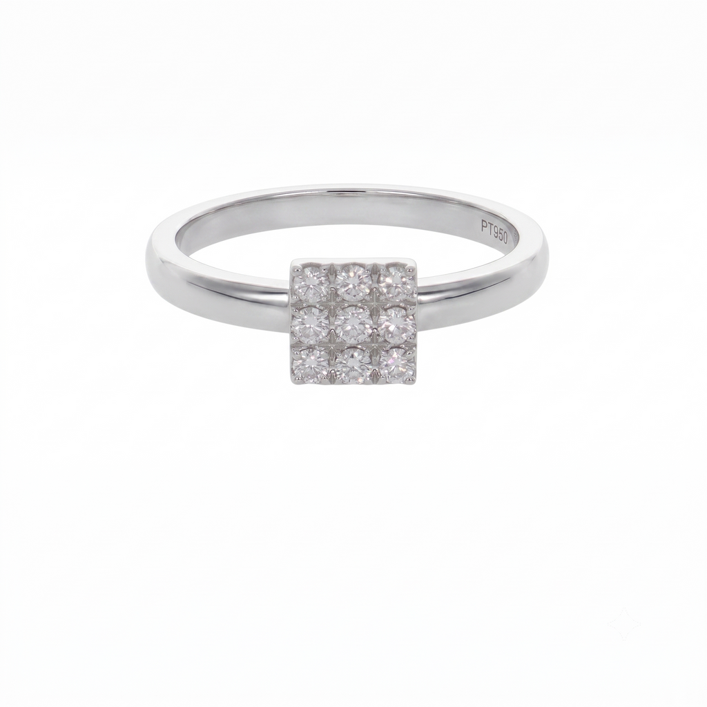 Anillo Platino con Diamantes 0,19 ct | AN-14612