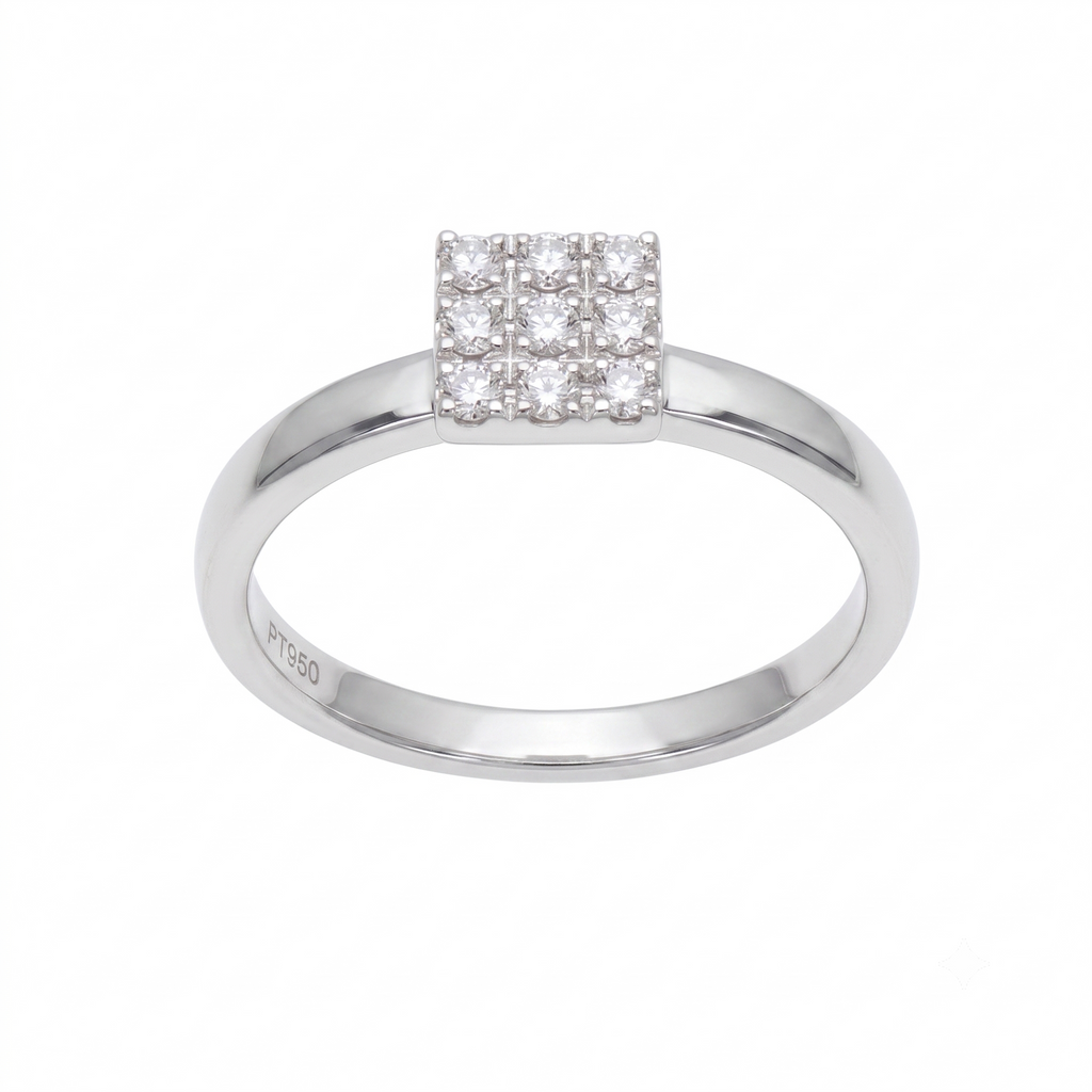 Anillo Platino con Diamantes 0,19 ct | AN-14612