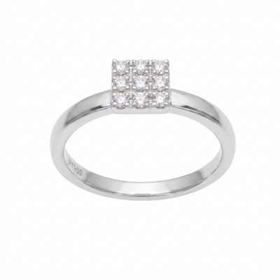 Anillo Platino con Diamantes 0,19 ct | AN-14612