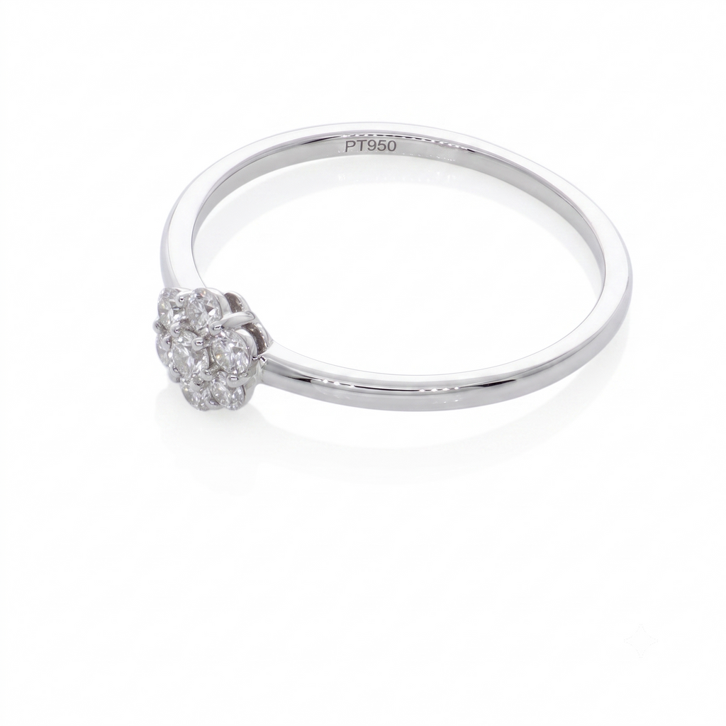 Anillo Platino con Diamantes 0,23 ct | AN-14613