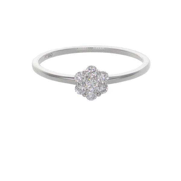 Anillo Platino con Diamantes 0,23 ct | AN-14613