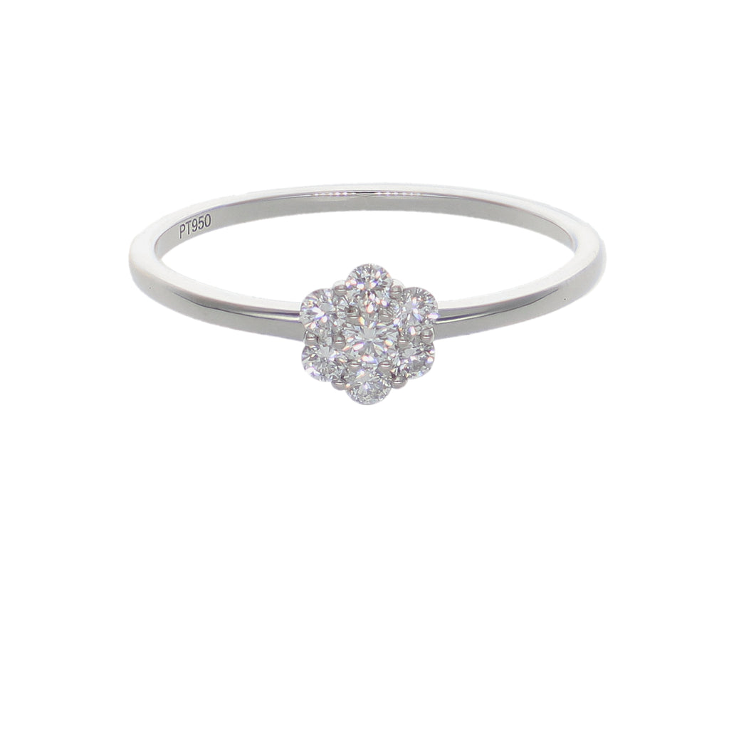 Anillo Platino con Diamantes 0,23 ct | AN-14613