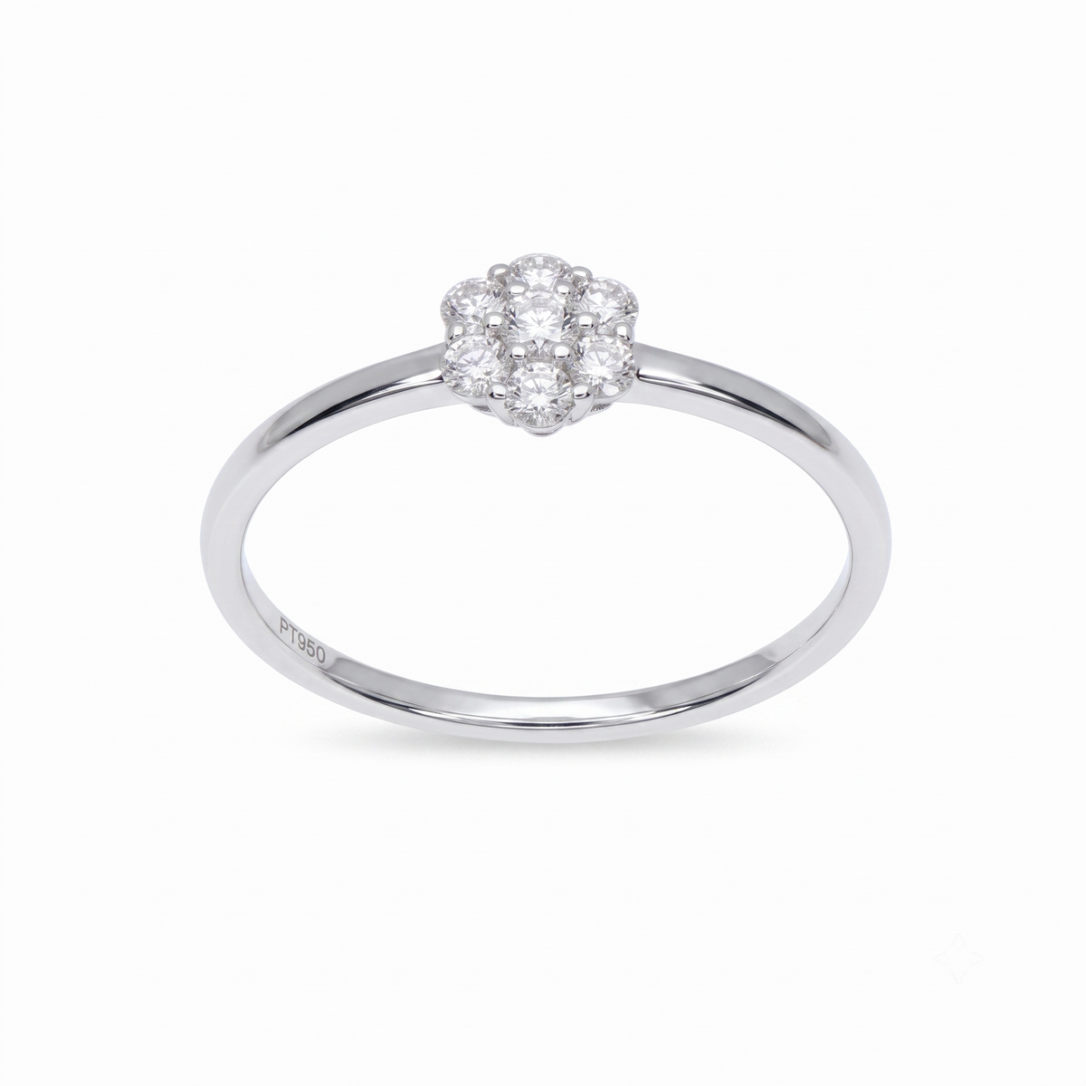 Anillo Platino con Diamantes 0,23 ct | AN-14613