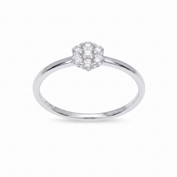 Anillo Platino con Diamantes 0,23 ct | AN-14613
