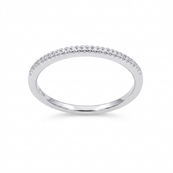 Anillo Platino con Diamantes 0,07 ct | AN-14614