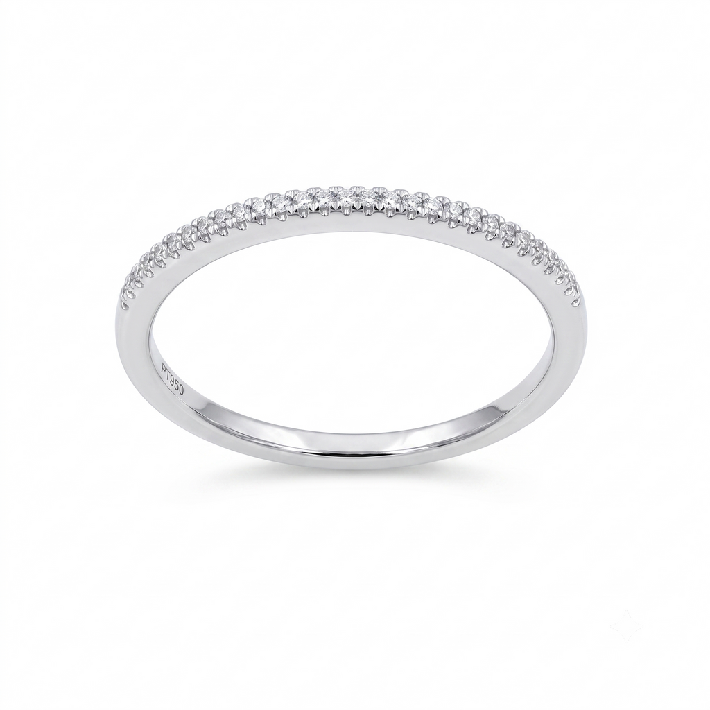 Anillo Platino con Diamantes 0,07 ct | AN-14614