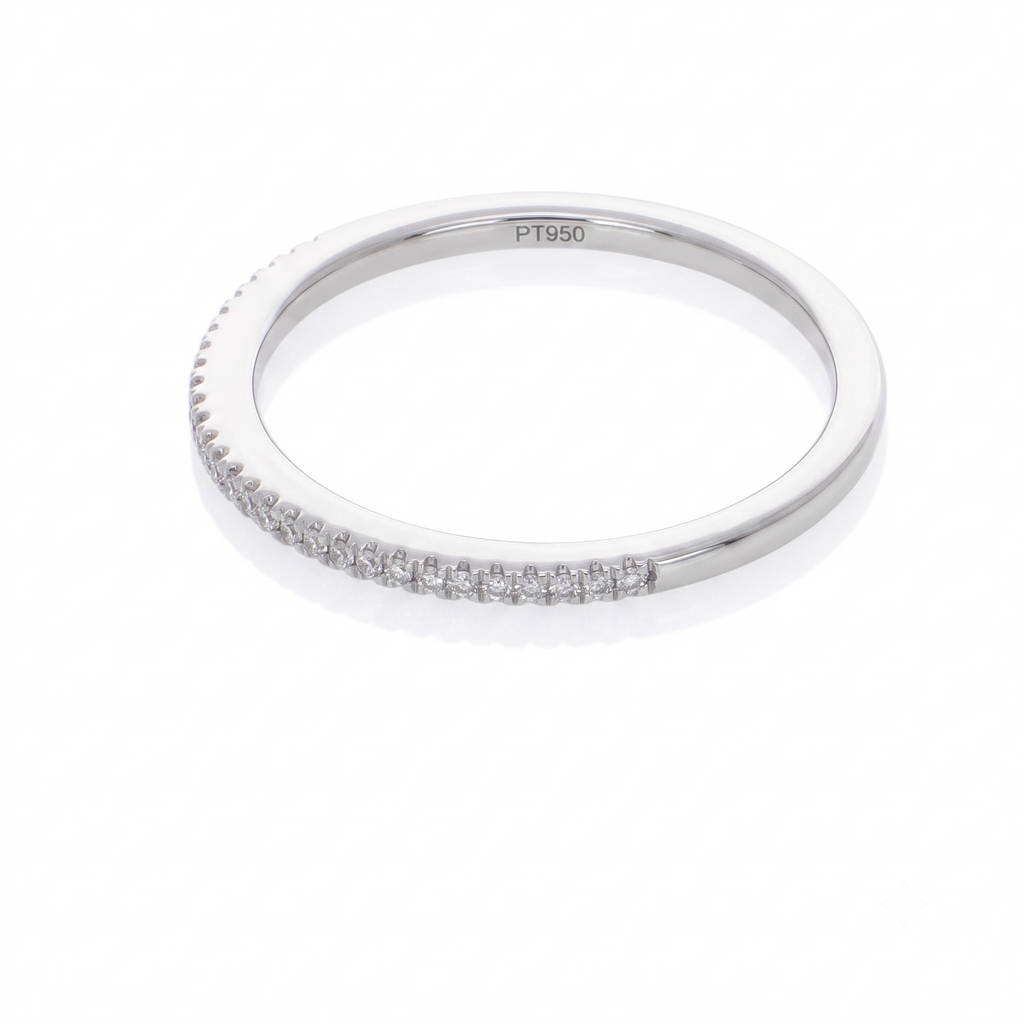 Anillo Platino con Diamantes 0,08 ct | AN-14615