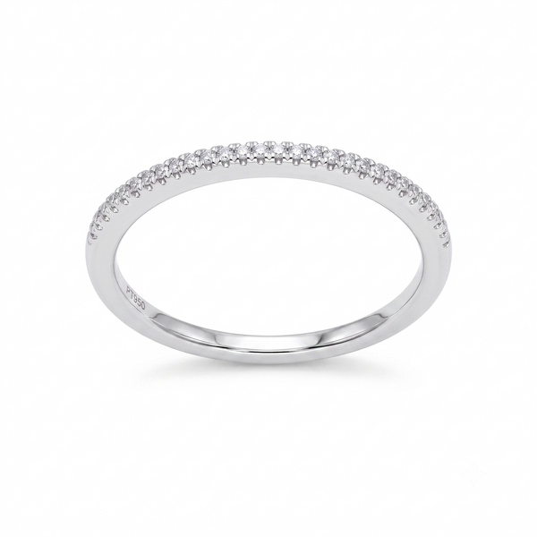 Anillo Platino con Diamantes 0,08 ct | AN-14615