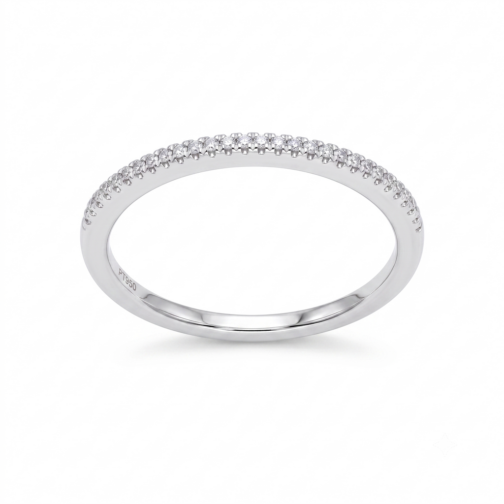 Anillo Platino con Diamantes 0,08 ct | AN-14615