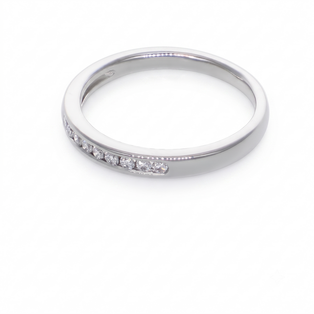 Anillo Platino con Diamantes 0,12 ct | AN-14616