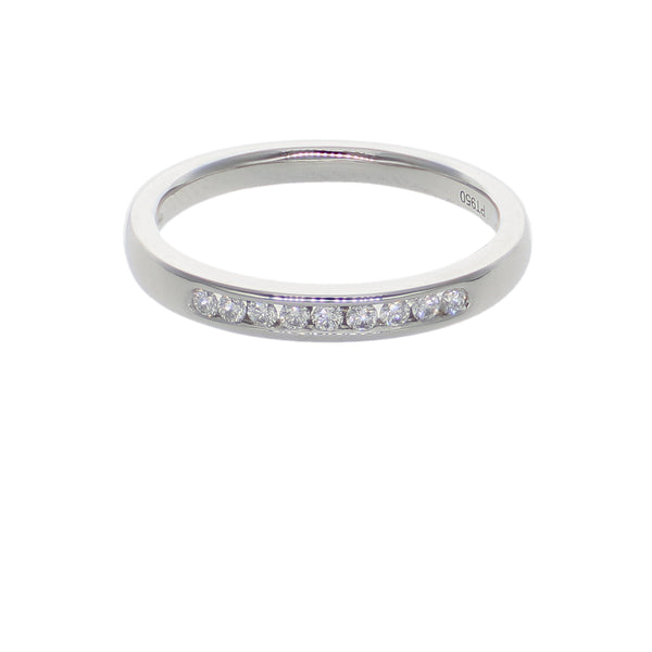 Anillo Platino con Diamantes 0,12 ct | AN-14616