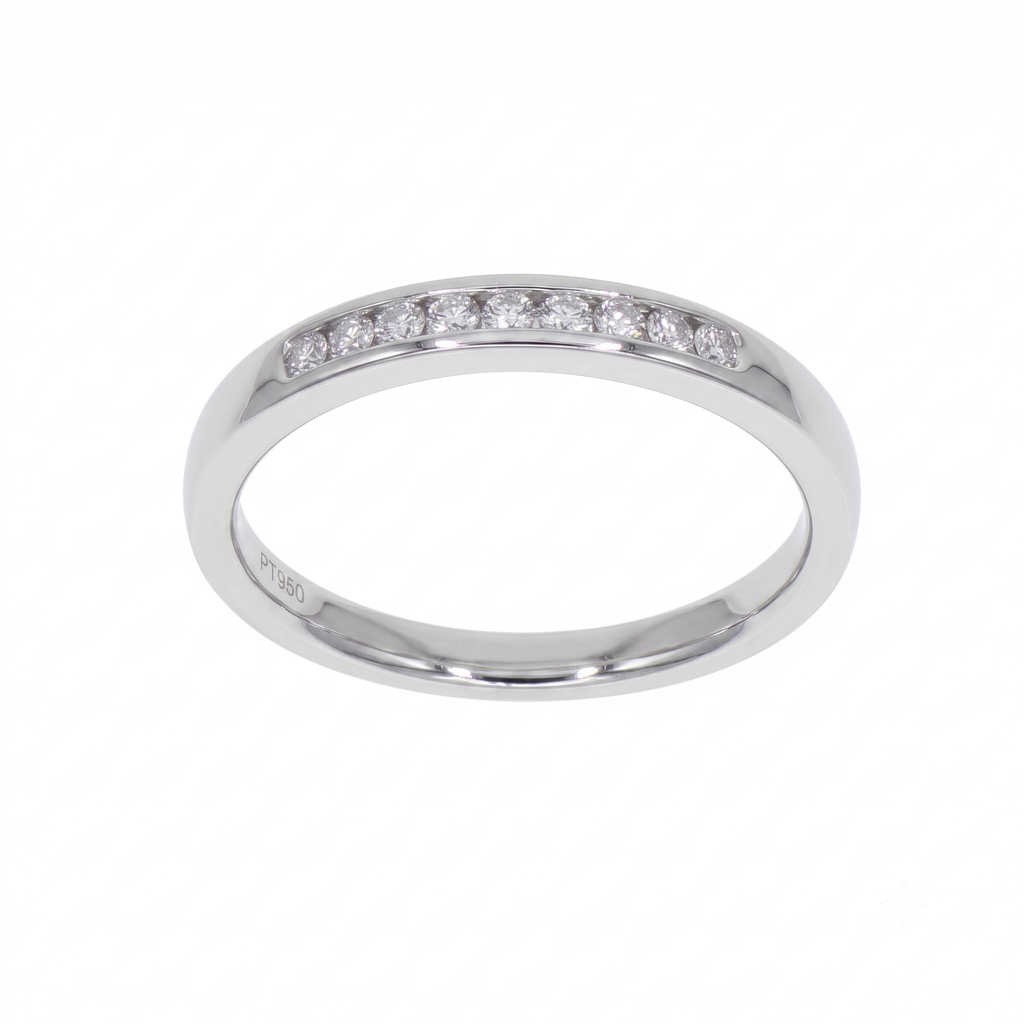Anillo Platino con Diamantes 0,12 ct | AN-14616