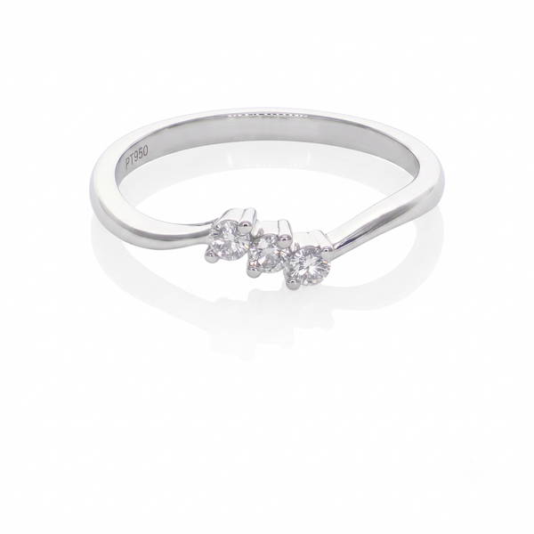 Anillo Platino con Diamantes 0,15 ct | AN-14620