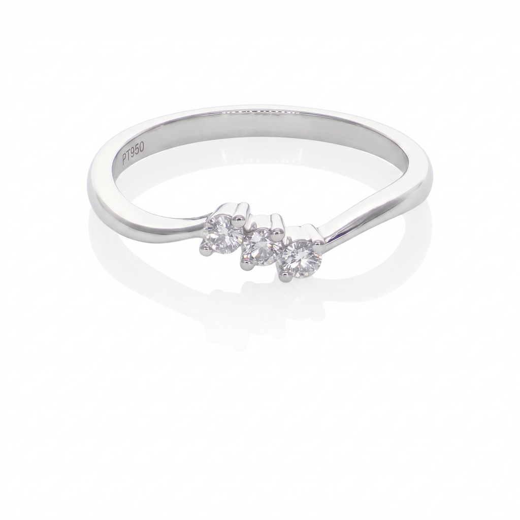 Anillo Platino con Diamantes 0,15 ct | AN-14620