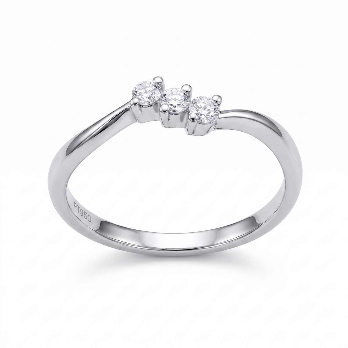 Anillo Platino con Diamantes 0,15 ct | AN-14620