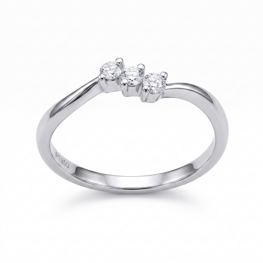 Anillo Platino con Diamantes 0,15 ct | AN-14620