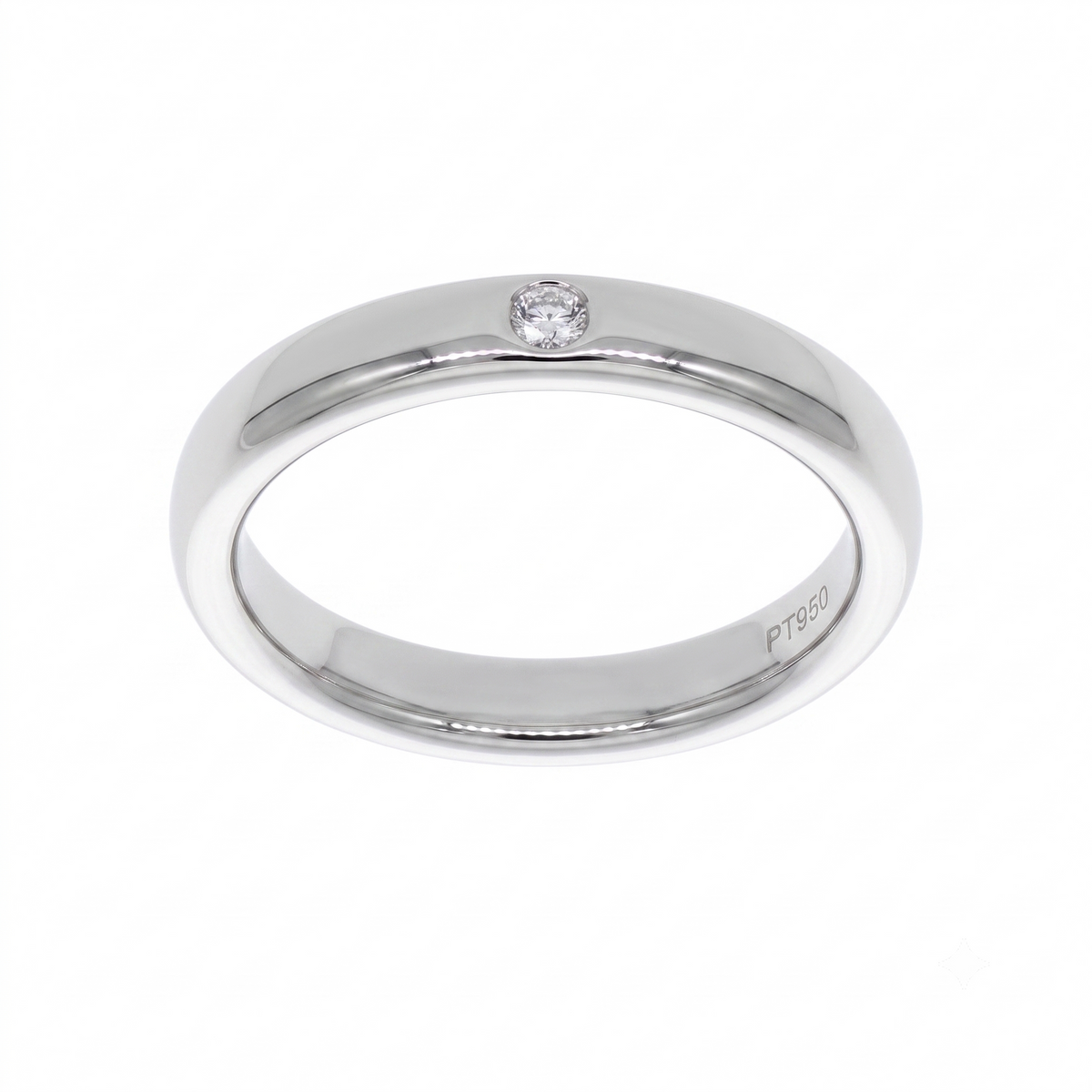 Anillo Platino con Diamante 0,03 ct | AN-14621