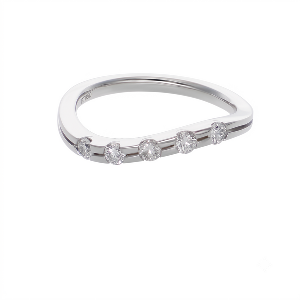 Anillo Platino con Diamante 0,32 ct | AN-14623