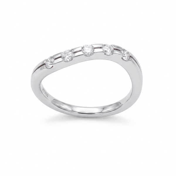 Anillo Platino con Diamante 0,32 ct | AN-14623