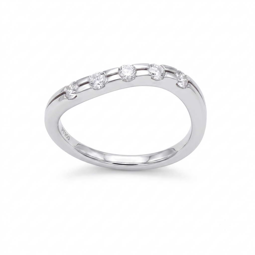 Anillo Platino con Diamante 0,32 ct | AN-14623