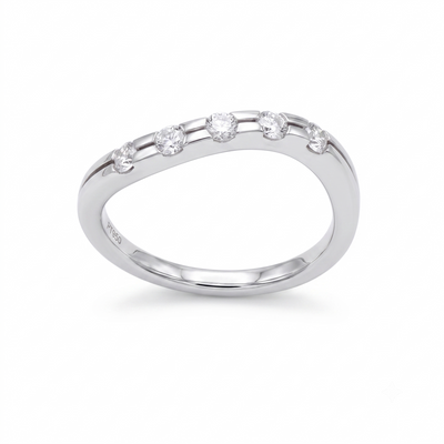 Anillo Platino con Diamante 0,32 ct | AN-14623