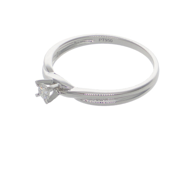 Anillo Solitario de Platino con Diamante 0,10 ct | AN-14628